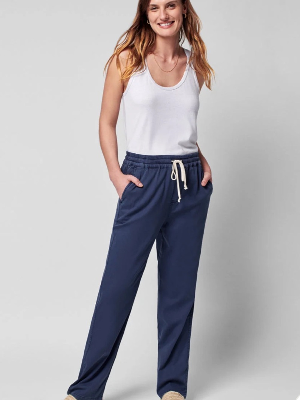 Faherty Organic Cotton Blend Pull Up Pants